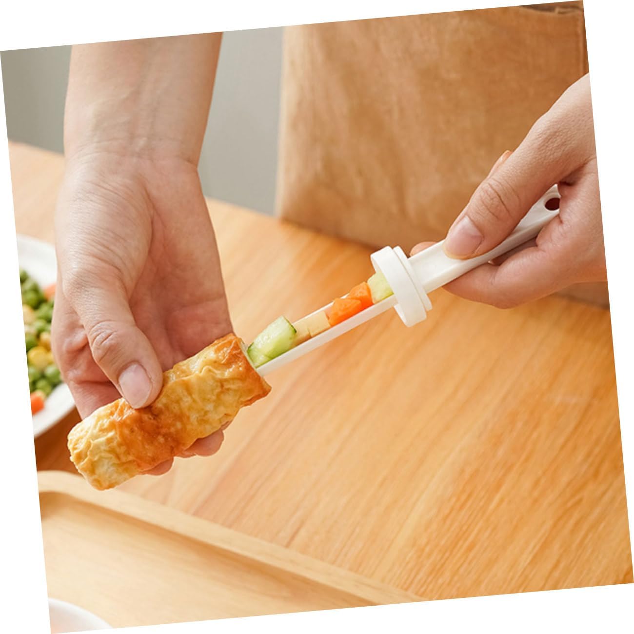 Kichvoe 4pcs Reusable Food Injectors Convenient Handheld Sausage Stuffers for Flavoring Meats and Vegetables for Home Cooks and Beginners