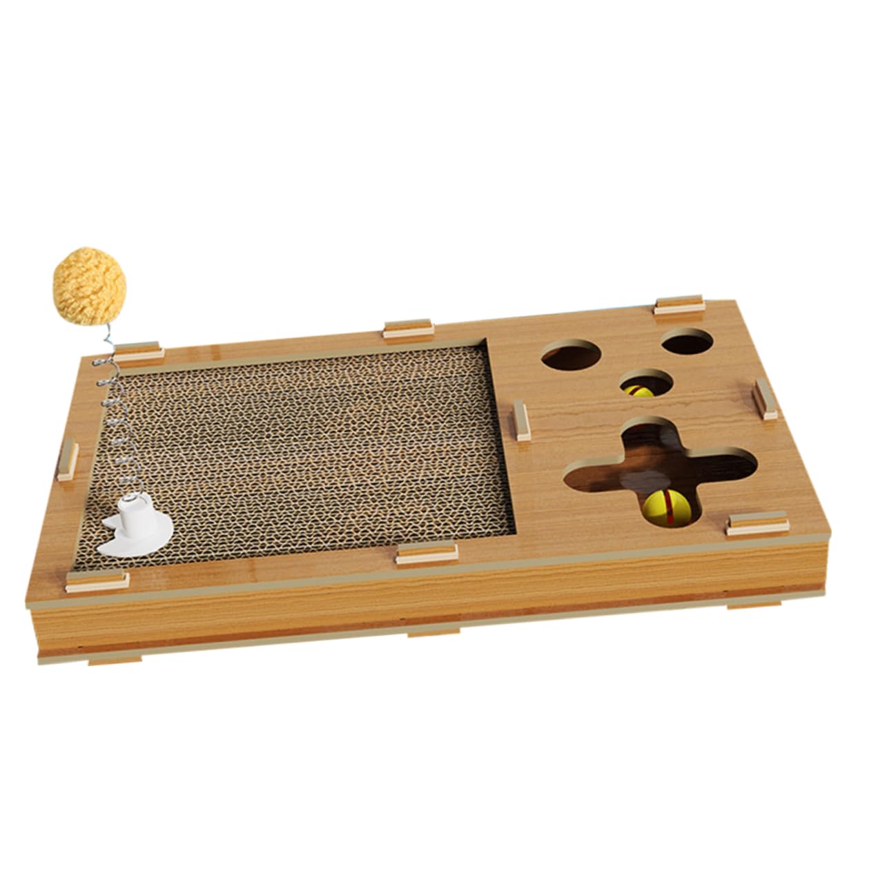 Planche à gratter pour chat au salon avec tapis réutilisable design