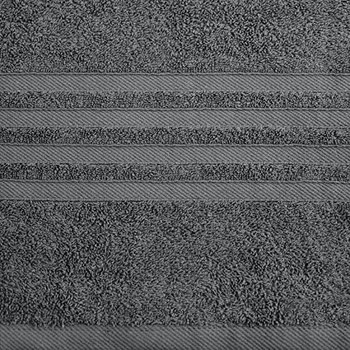 White Classic 12 Piece Bath Towel Set For Bathroom - Wealuxe Collection 2 Bath Towels, 4 Hand Towels, 6 Washcloths 100% Cotton Soft And Plush Highly Absorbent, Soft Towel For Hotel & Spa - Gray #TOP2