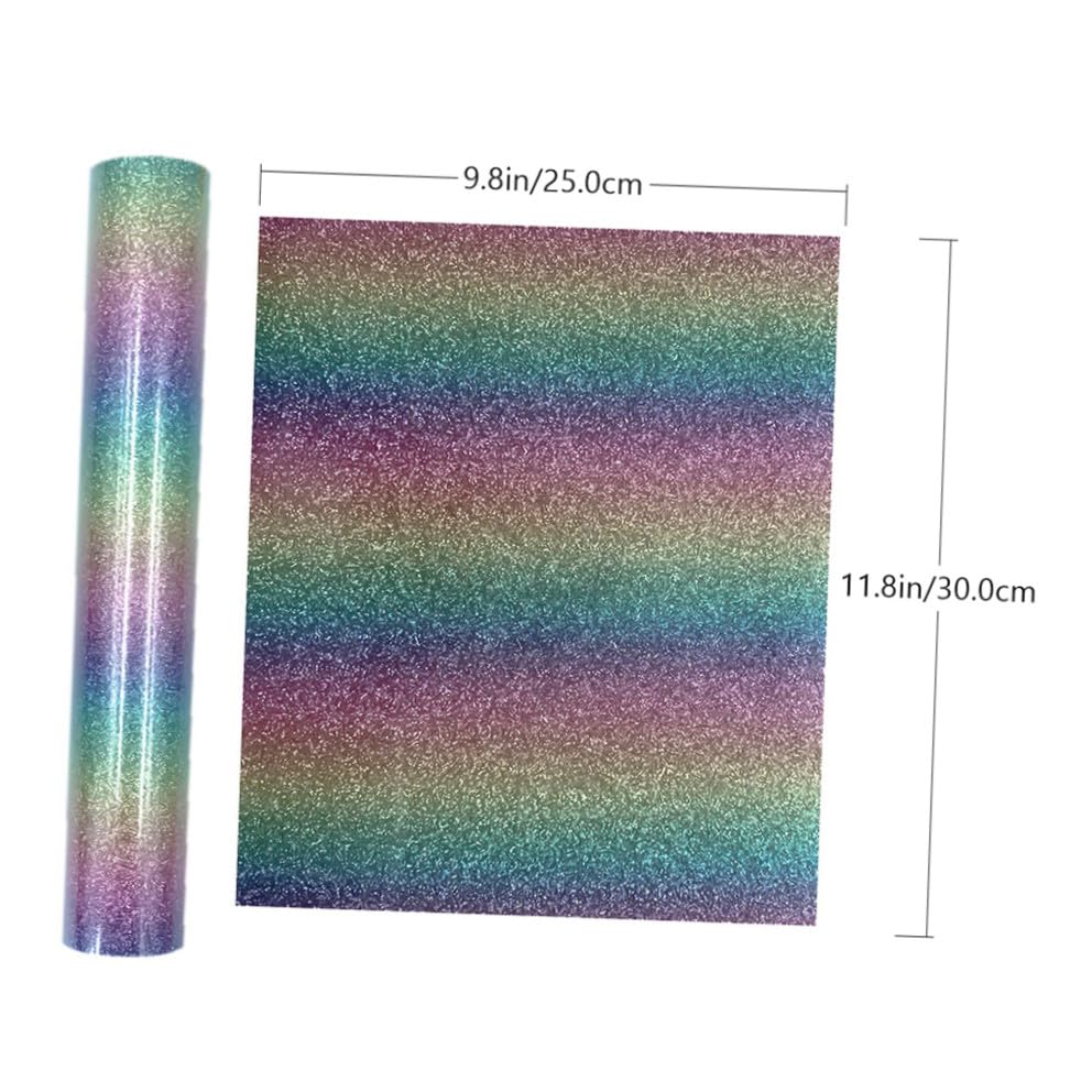 Vinyle pailleté arc-en-ciel Uonlytech thermocollant haute adhérence - 3