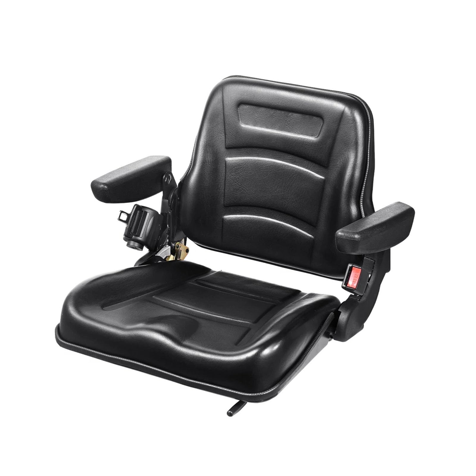 Vinyl Backrest Forklift Seat – Fits Caterpillar Toyota Mitsubishi Hyster Universal