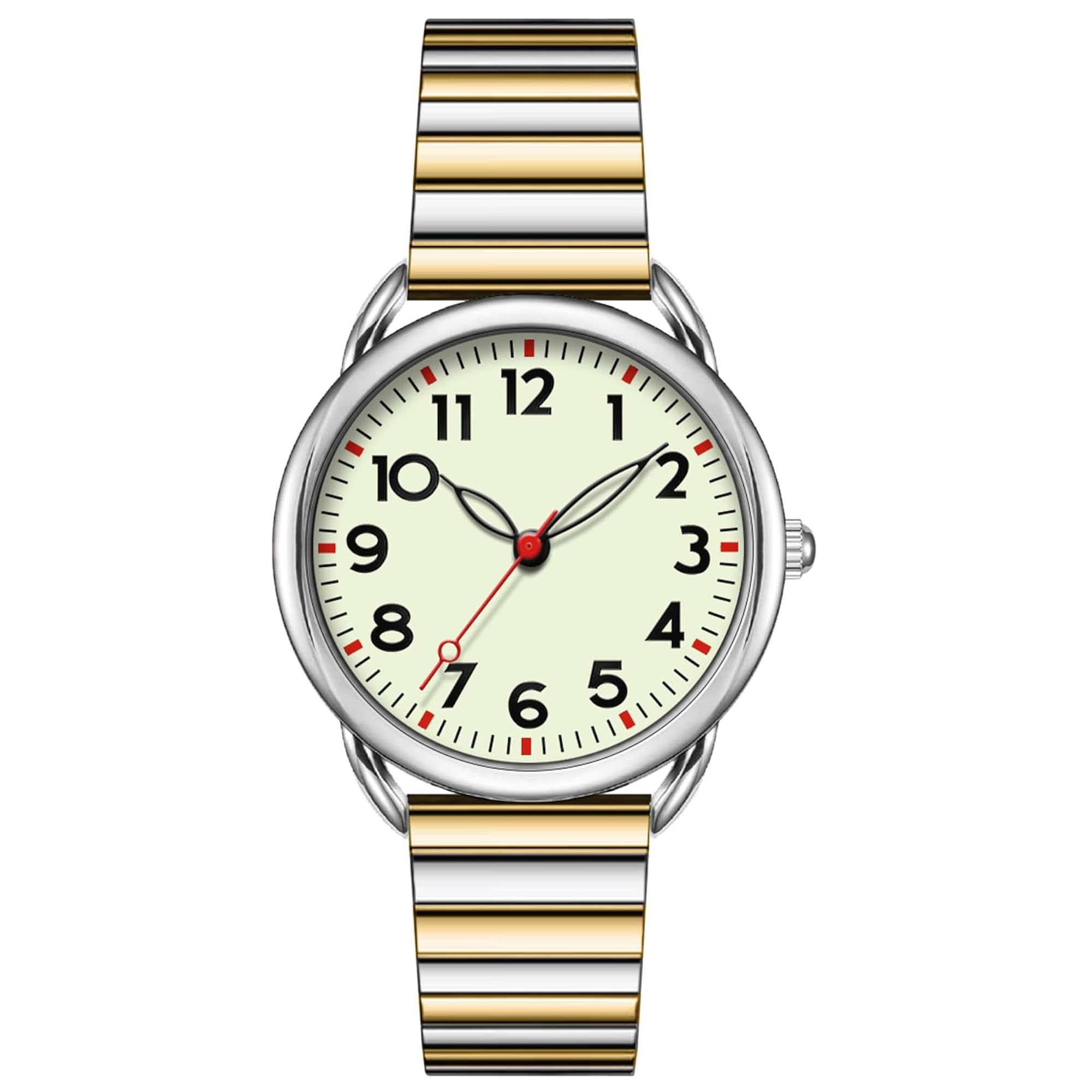 Women's Vintage Analog Waterproof Watch with 4 Straps