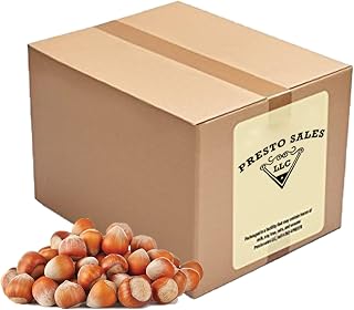 PrestoSales Fresh Raw In-Shell Hazelnuts Filberts Oregon USA Grown - 10 lbs Bulk Bag in Box, Easy Crack, Keto Vegan Snack