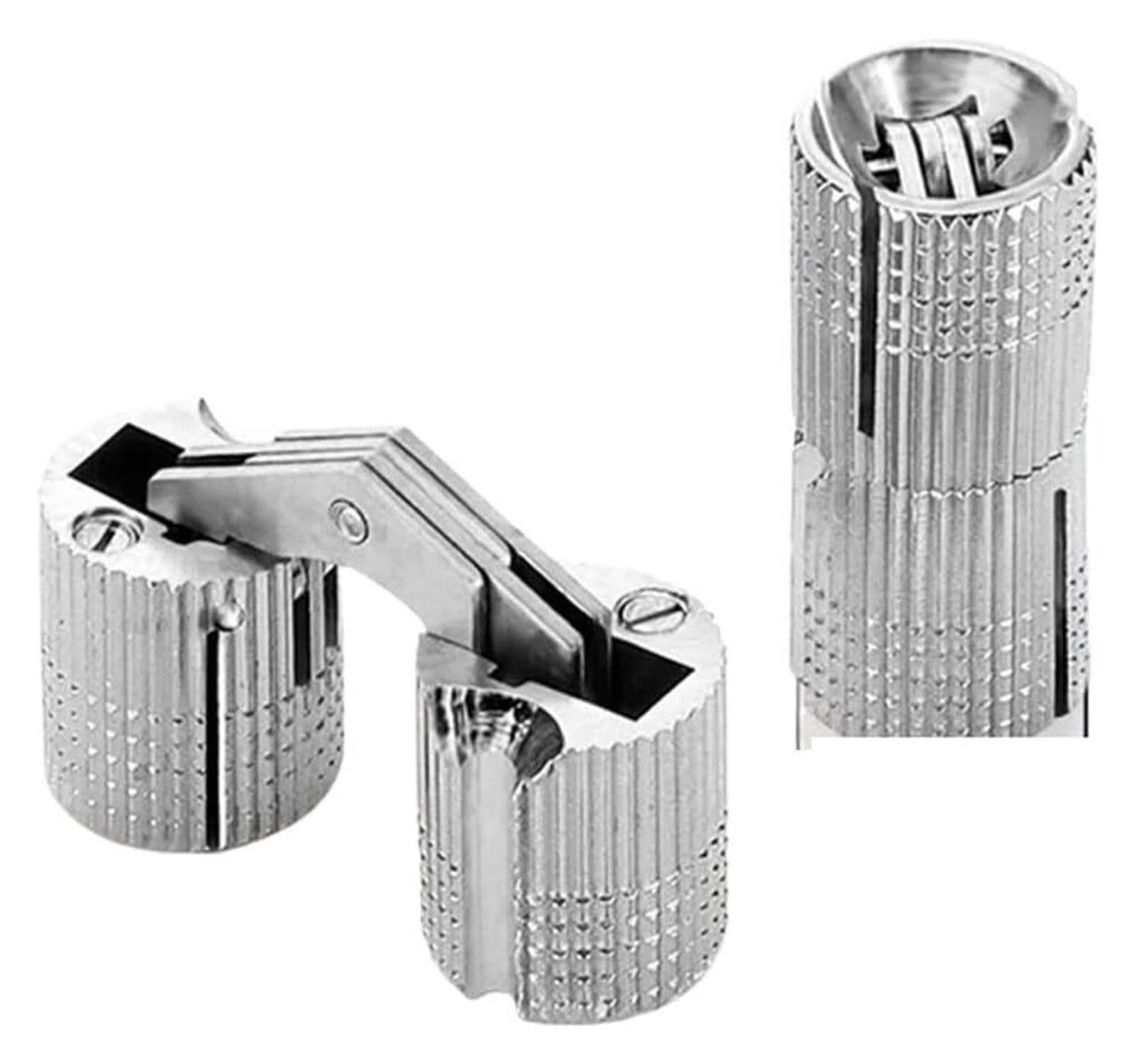 Barrel Hinge, Barrel Hinge 8-18mm Brass Multicolor Cylindrical Invisible Concealed Hidden Box(8mm Silver)