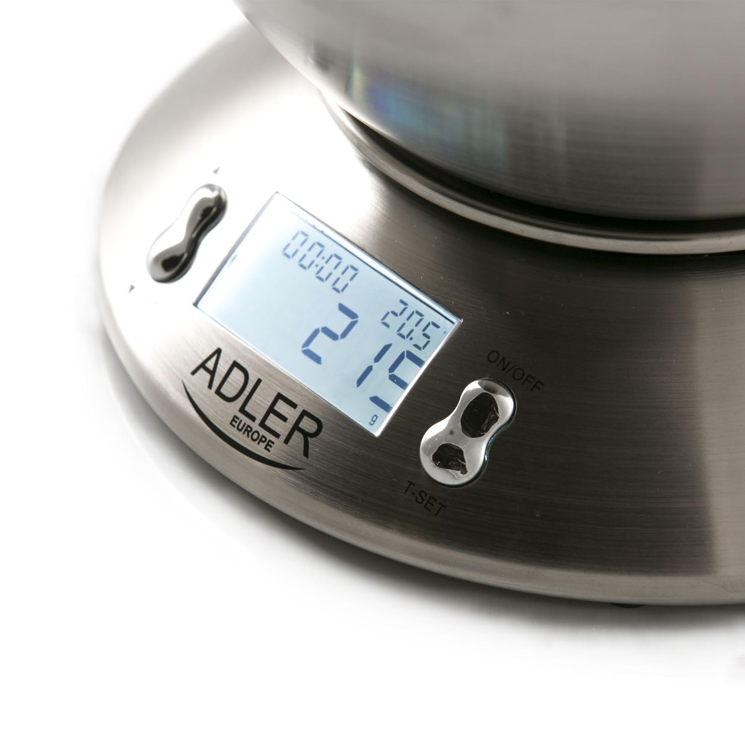 Adler Bilancia da cucina con ciotola 3134, Acciaio inossidabile, Blu