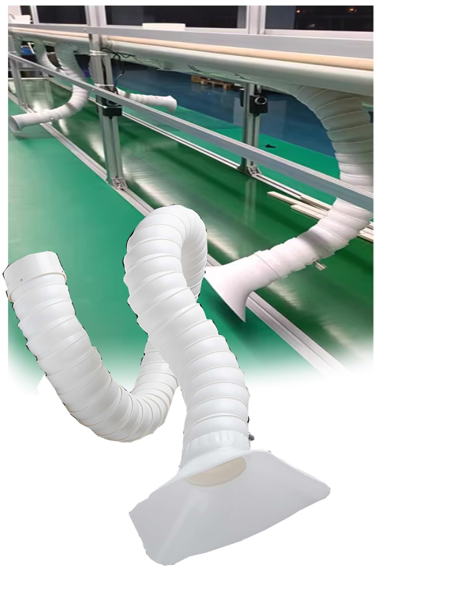 Tubo flessibile per saldatura a 360° orientabile per ventilazione industriale (5,1 x 140,2 cm) - Sistema di filtrazione dell'aria efficiente