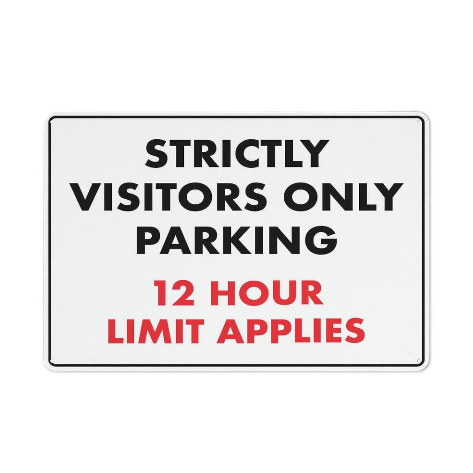 Xewazd A1978 Metal Sign Strictly Visitors Only Parking 12 Hours Limit Applies Retro 8"X12" Metal Tin Sign - Playful Wall Decor For Shop, Garage, Yard & Man Cave