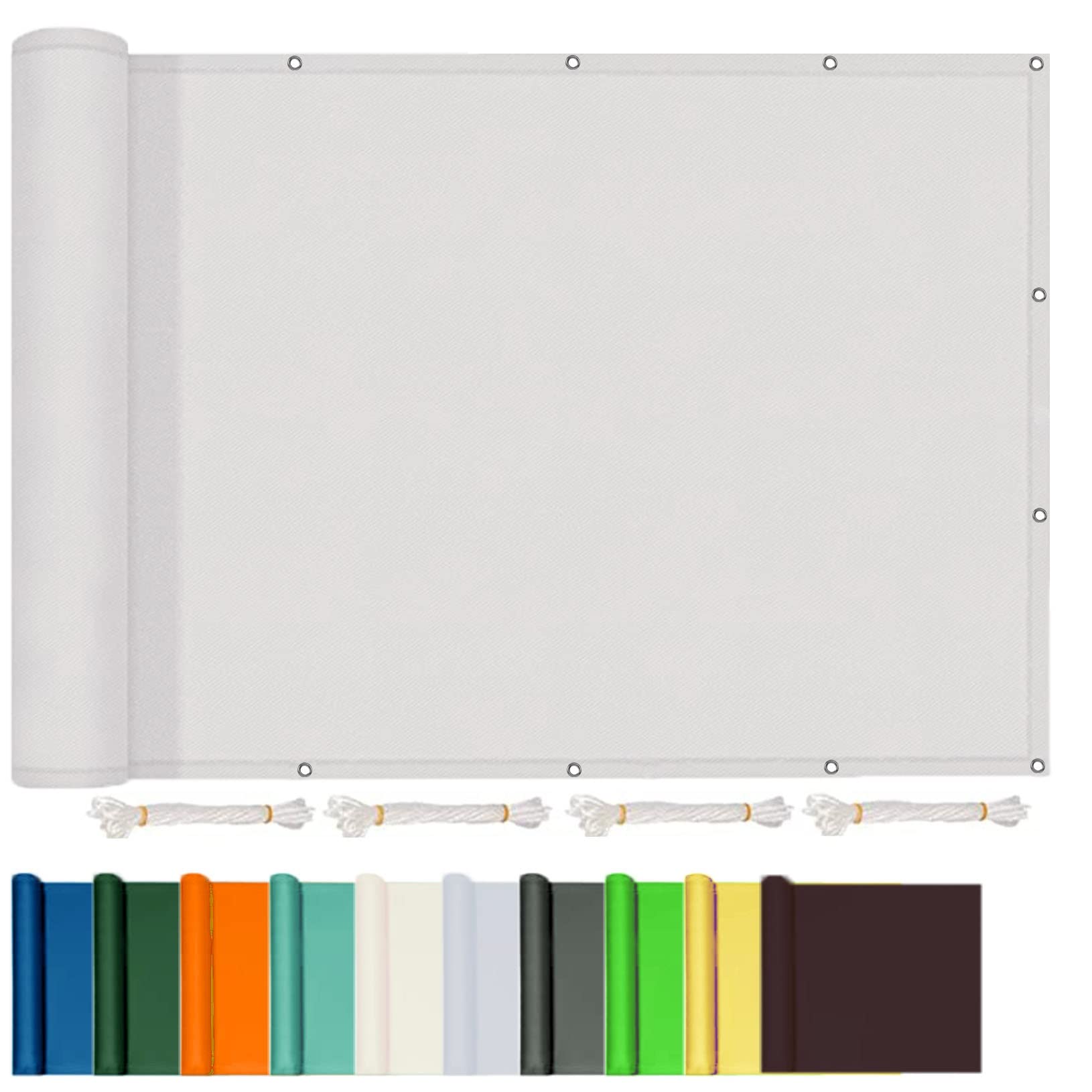 Voile d'ombrage rectangulaire blanc 1.8x4 m idéal pour abriter la terrasse et la serre