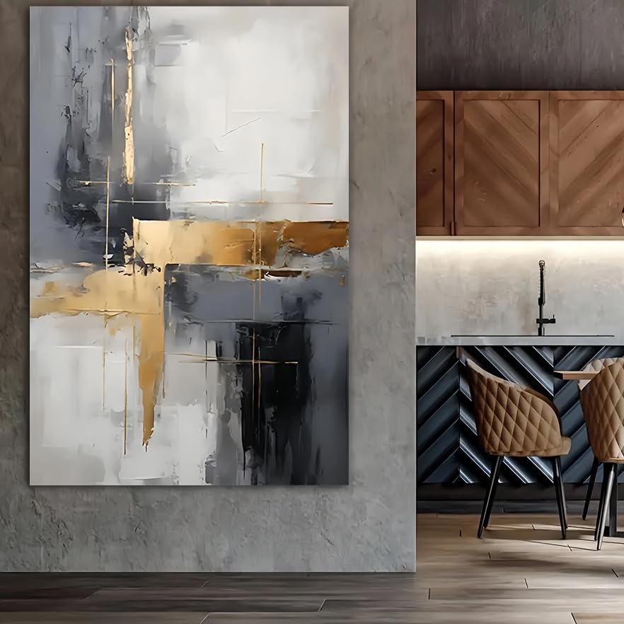 Impression texturée sur toile abstraite haut de gamme cadre intérieur - 4