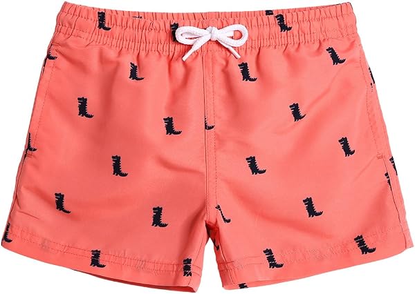 MaaMgic Kleine Jungen Badeshorts Schnelltrocknend Boardshorts mit Mesh-Futter Taschen und Verstellbarem Tunnelzug MEHRWEG - 1