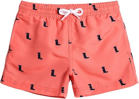 maamgic Kleine Jungen Badeshorts Schnelltrocknend Boardshorts mit Mesh-Futter Taschen und Verstellbarem Tunnelzug MEHRWEG