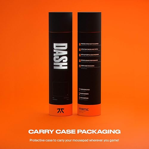 Miniatura 6 de Fnatic Dash XL  Alfombrilla de mouse para juegos profesionales para deportes electrónicos  Superficie rápida  Bordes cosidos y base de goma