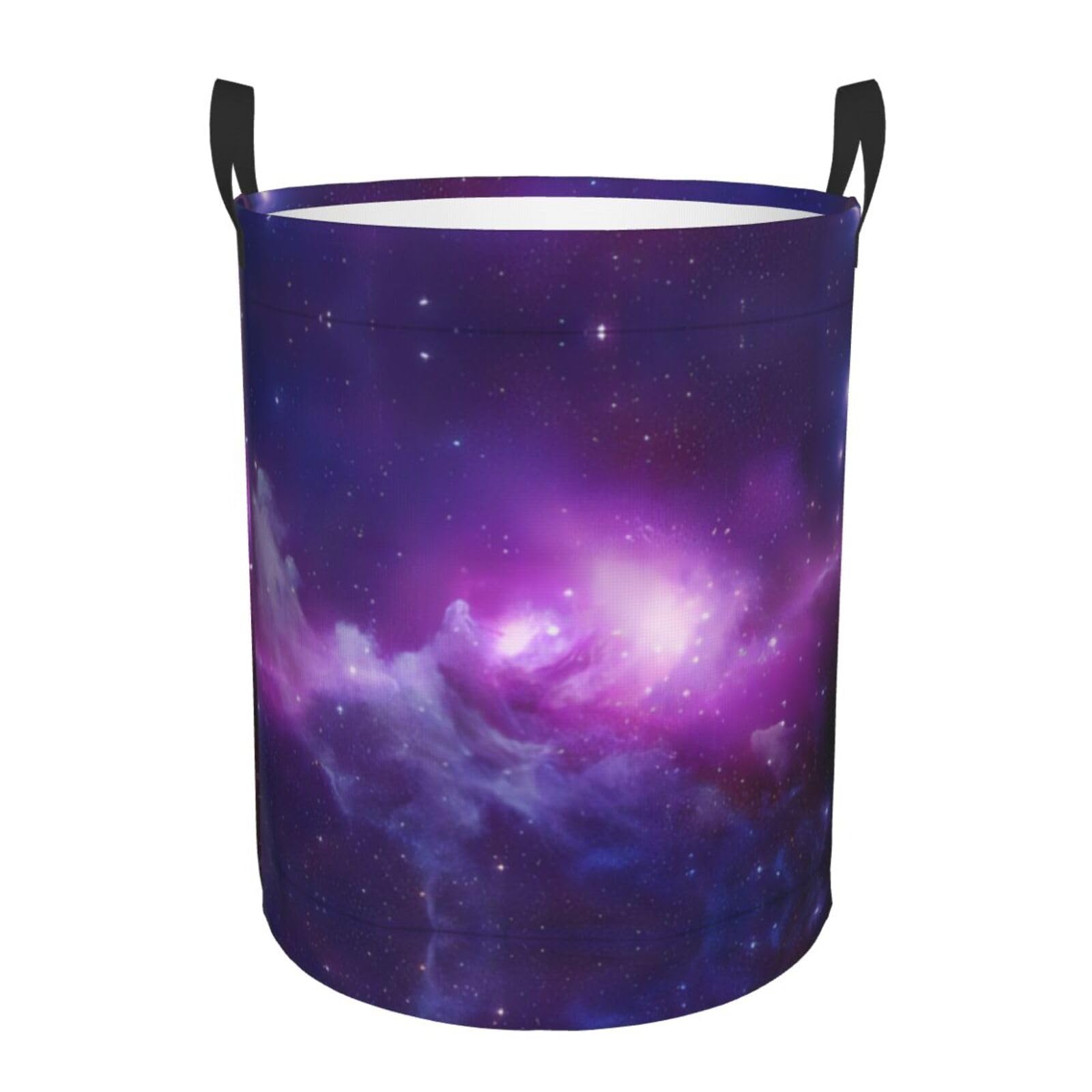 M Circular Hamper Purple&Blue Galaxy Print for Dirty Clothes