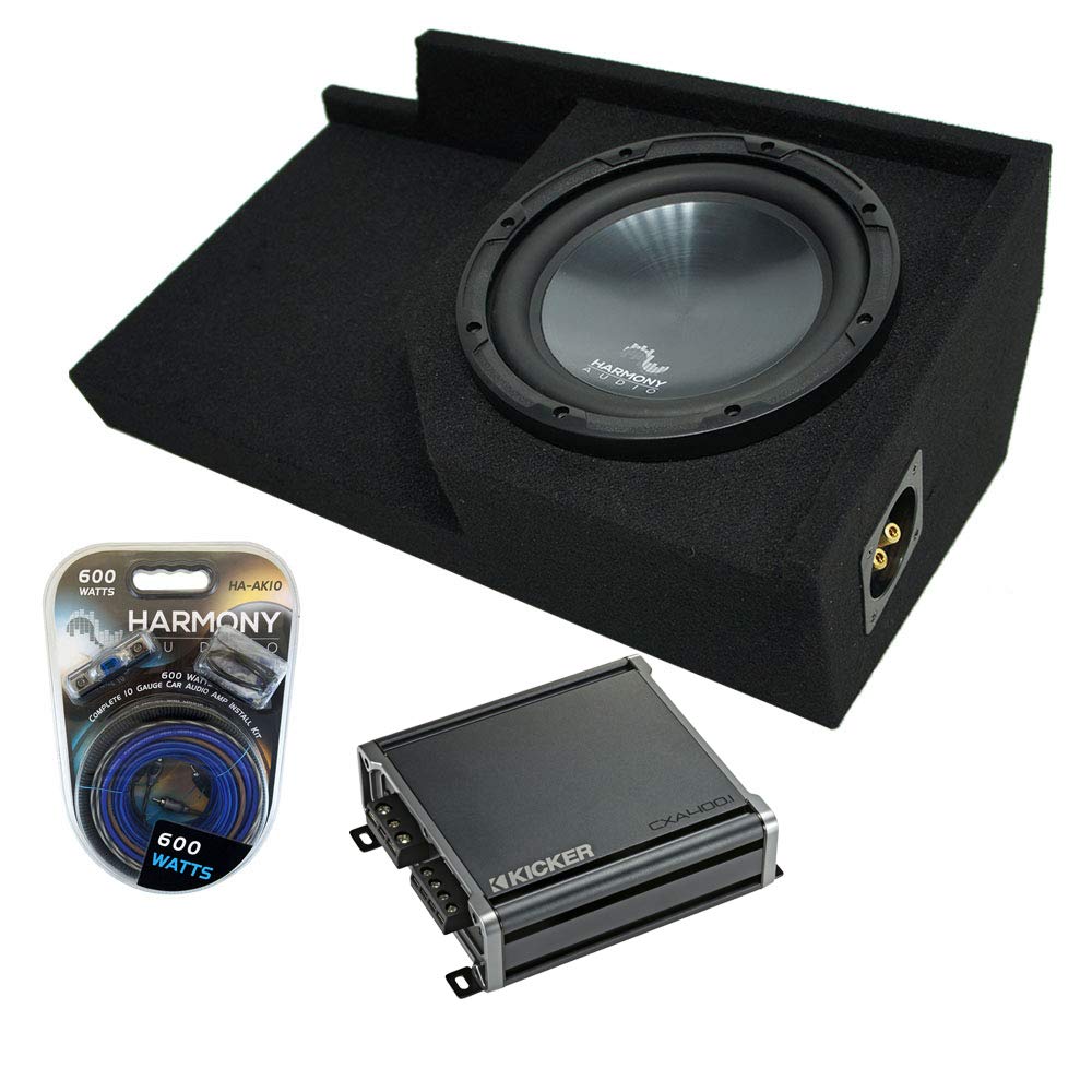 Harmony Audio R124 Bundle Compatible with GMC Sierra Ext Cab Truck 1988-1998 Single 12