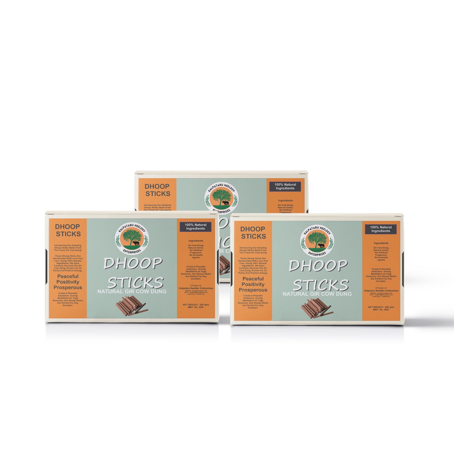 Kalpataru Neeldev Enterprises Natural Gir Cow Dung Dhoop Incense Sticks for Pooja, Hawan, Rituals, Prayer, Positivity (No Artificial Fragnance) (200 Gram - 3 Pack) (B0DDYBPGBF) Amazon Price History, Amazon Price Tracker