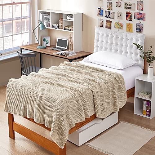 Cozy Potato® Waffled Chunky Knit Throw Blanket - Taupe #TOP4