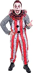 Fantasia Halloween Masculina Adulta Palhaço Assassino Circo do Terror Completa