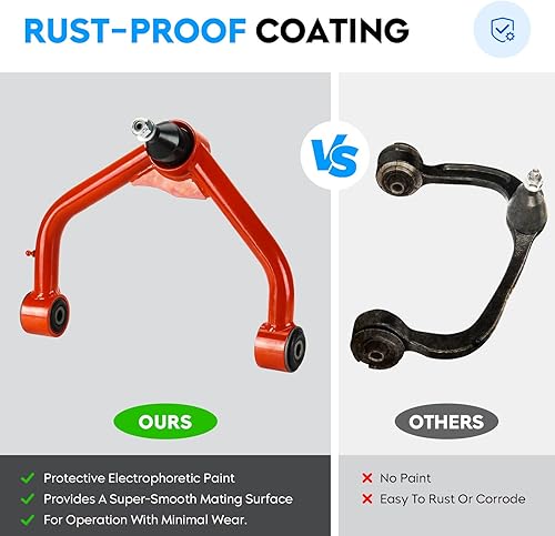 Miniatura 4 de Brazos de control superiores delanteros con rótulas de elevación de 2-4 pulgadas para Ram 1500 RWD 4WD 2011-2022, kit de suspensión ajustable 2