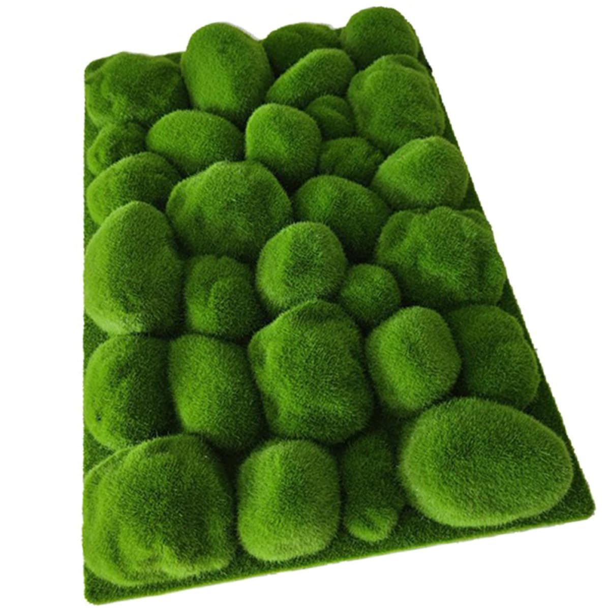 Décor de micro-paysage de gazon artificiel et accessoires muraux en mousse