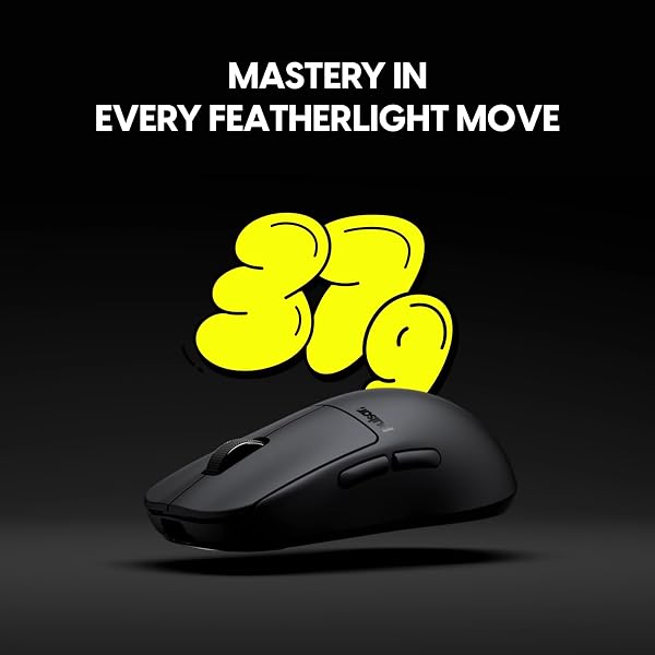 Pulsar Gaming Gears X2H Crazylight Size Mini Wireless Gaming Mouse - Ultra Lightweight 37g, 32K DPI, Optical Switch, 8K Dongle Included, Jet Black - 3