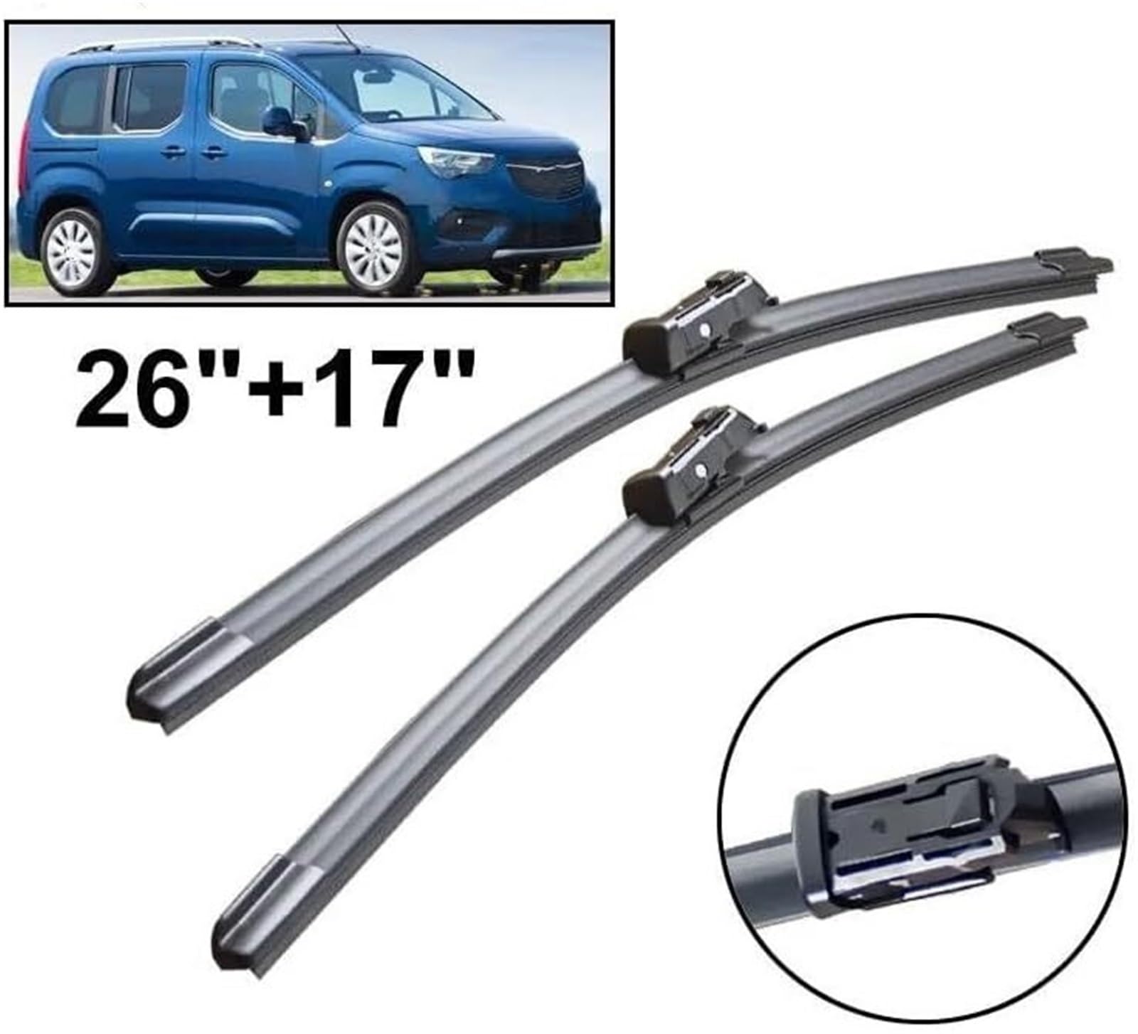 Limpiaparabrisas Escobillas limpiaparabrisas delanteras para Opel para Combo Parabrisas Ventana delantera