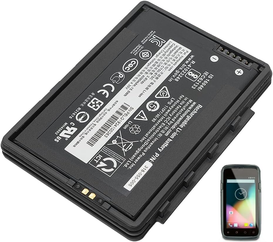 CT50 Battery for Honeywell for Dolphin CT50 CT60 Series 4090mAh Handheld Barcode Scanner Mobile Computers,Standard Battery Replacement CT50-BTSC,(P/N: