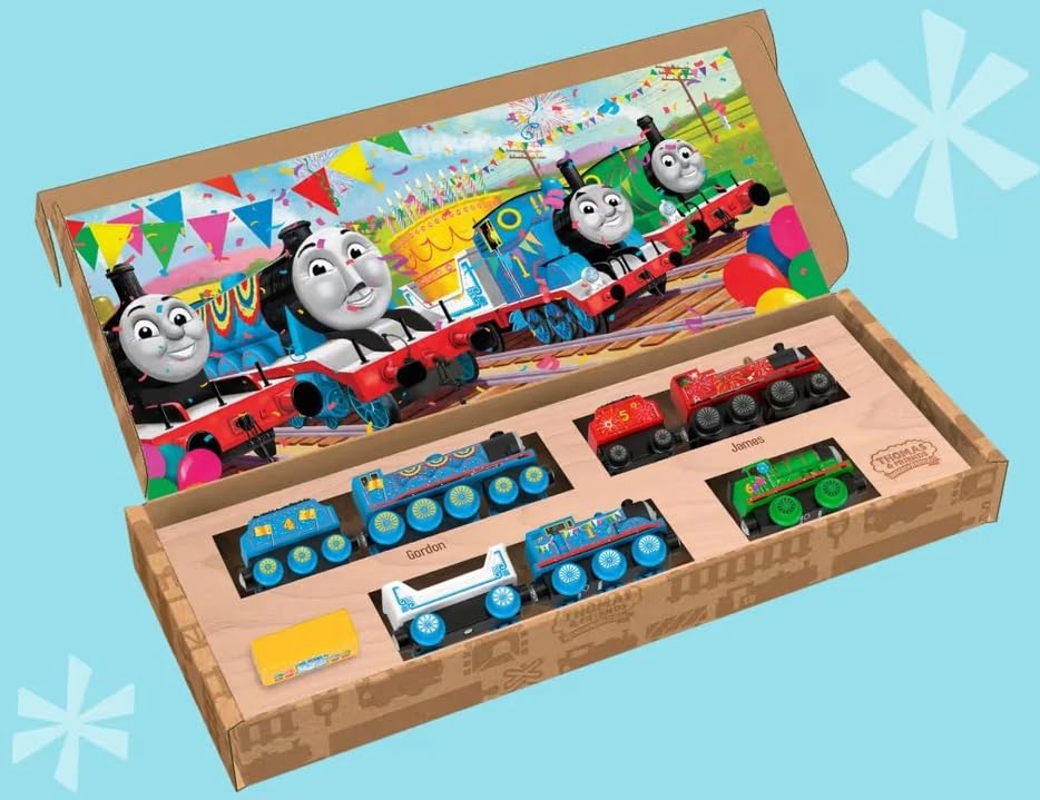 Thomas & Friends Wooden Railway Celebration Engines Toy Train Gift Set