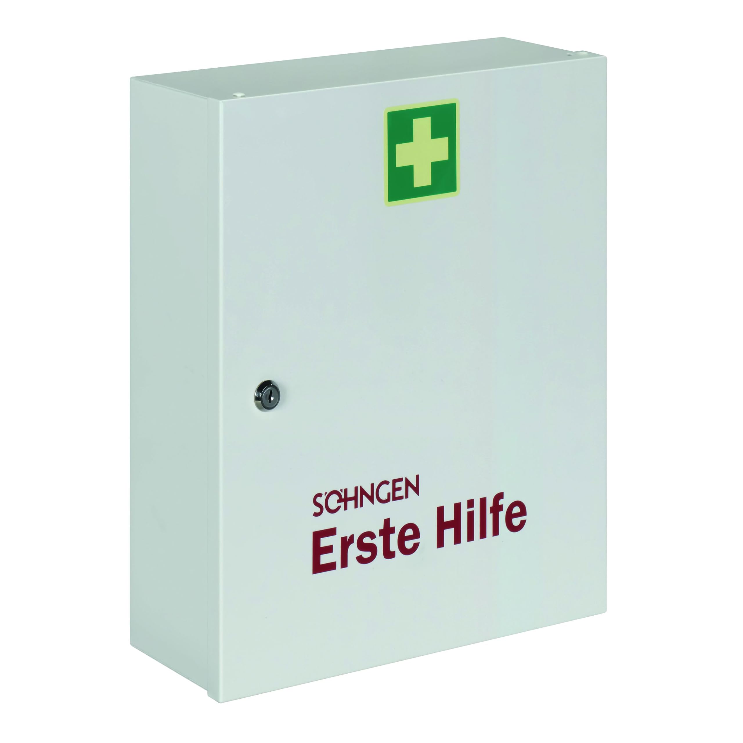 SÖHNGEN | Verbandschrank nach DIN 13157 | ohne Inhalt | weiß | Tiefe 112 mm | HxB 462 x 402 mm