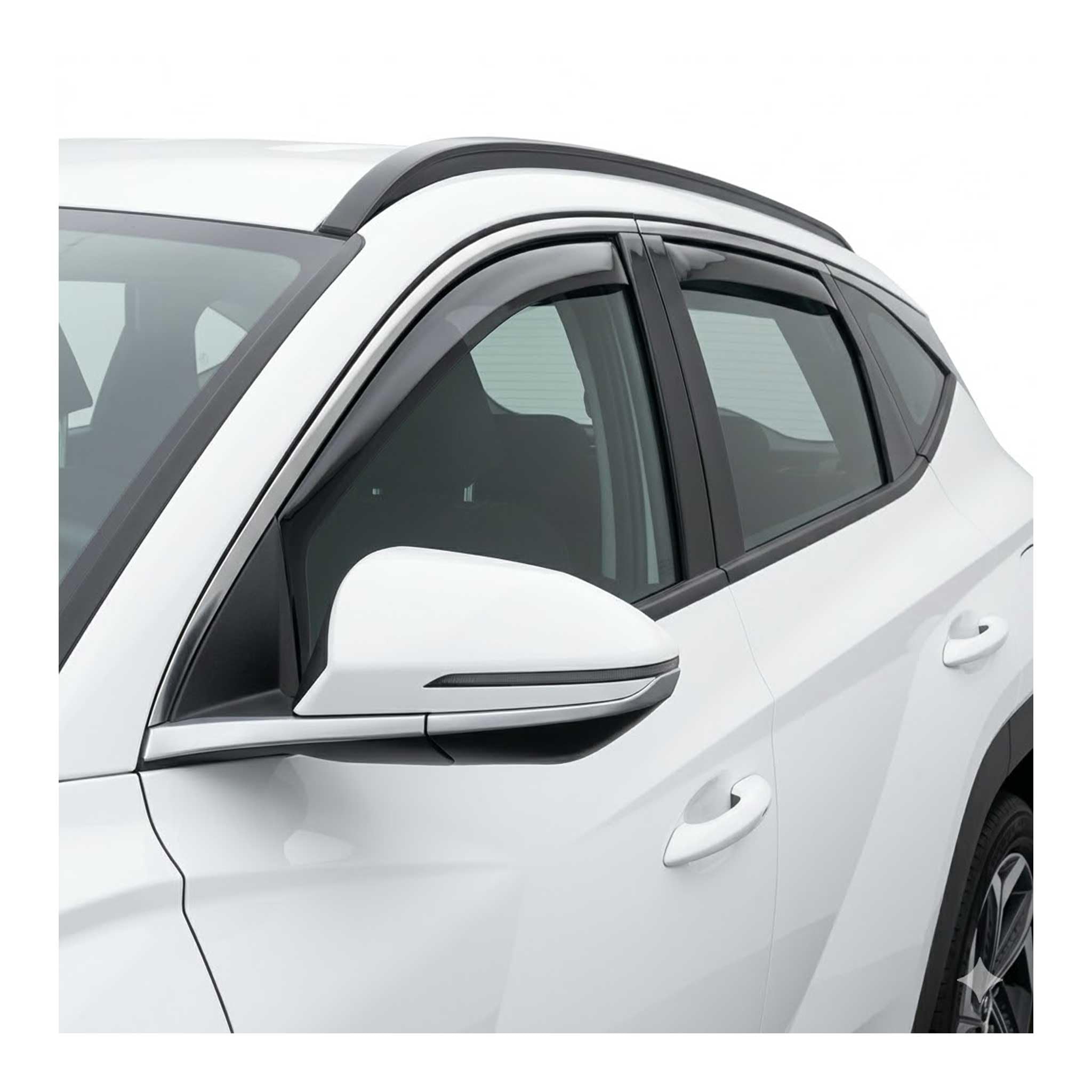 OMAC Windabweiser Regenabweiser kompatibel mit Hyundai Tucson 2022-2026 Dunkel Acryl 4tlg