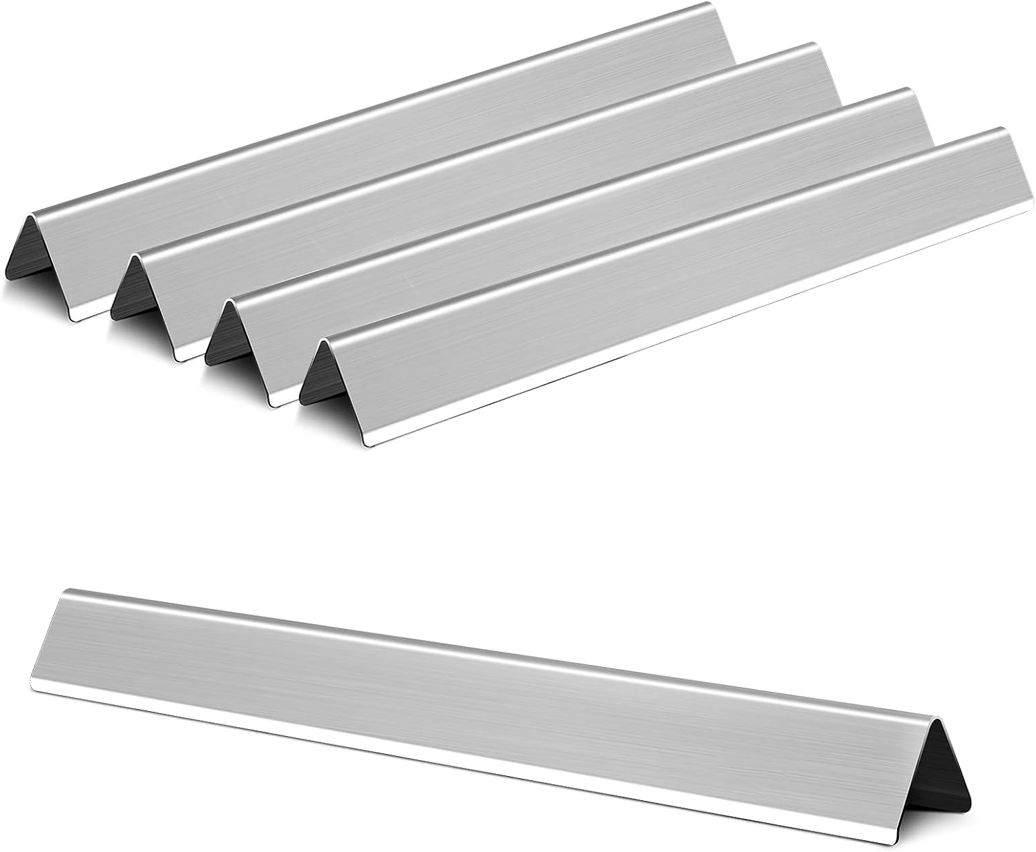 Kalomo 21.5” Gas Grill Replacement Parts Weber 7535,7534, Stainless Steel Grill Heat Plates Shield Flavorizer Bars Heat Tent Burner Cover for Spirit E-210, 500, 200, 210, Weber 3711001, 46110001