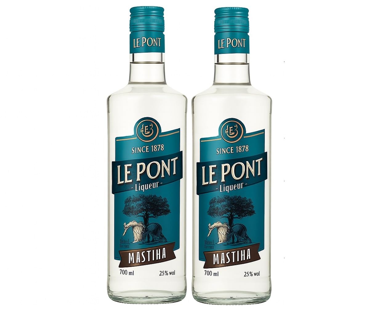 Premium Mastiha Likör | griechischer Likoer | Mastika | Masticha Chios | mild | Spirituose | Geschenk | 700ml Glas Flasche (2x 700ml)