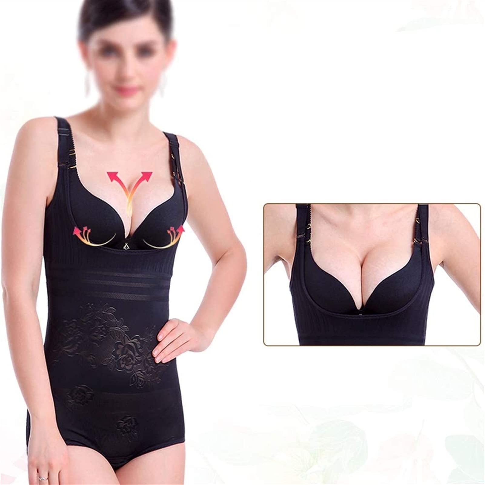 TTDGYYXW Vestido de Novia Body Ropa Interior Primer para Mujer Busto Abierto Camisola Shapewear Body Control de Barriga Levantamiento de Cadera