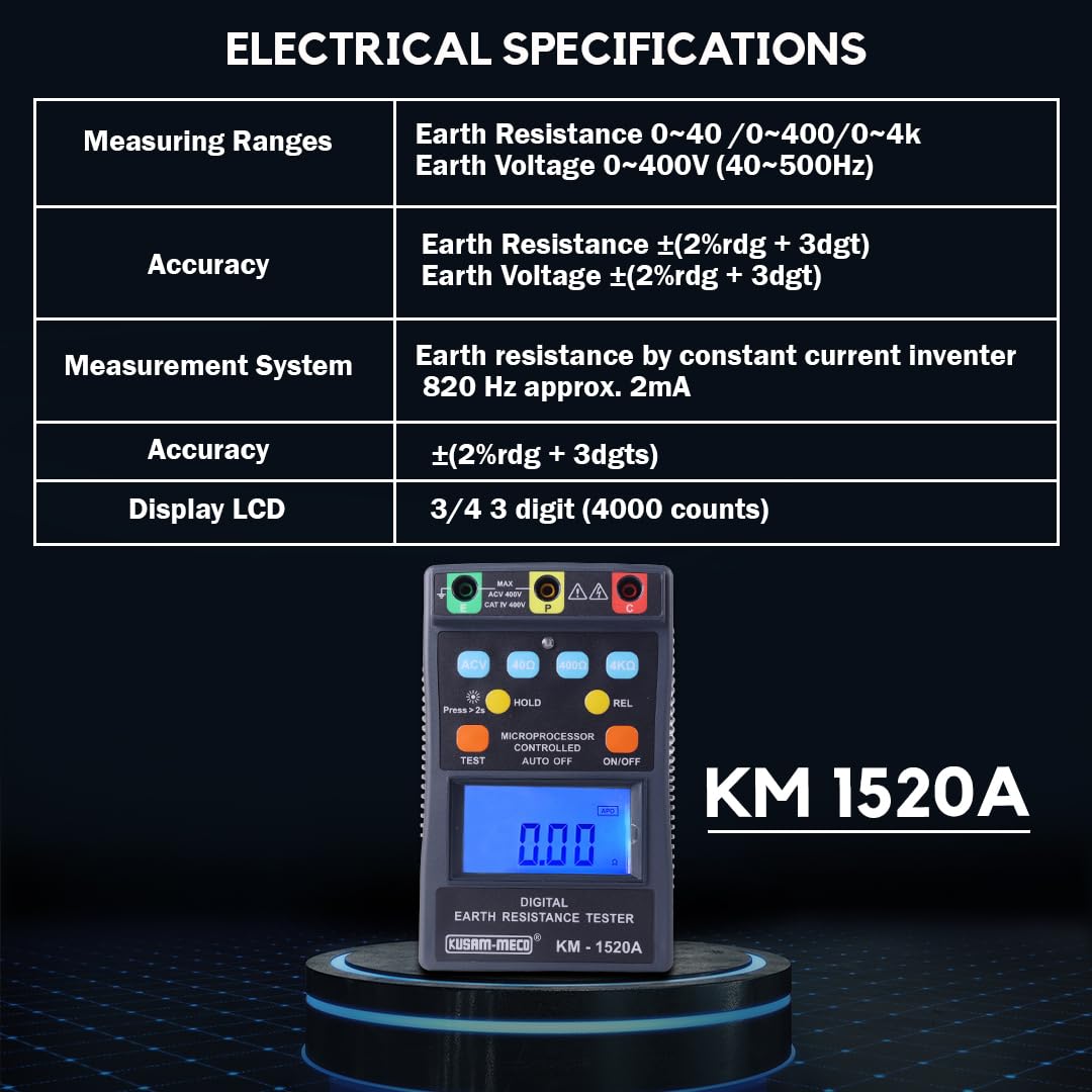 KUSAM-MECO DIGITAL EARTH RESISTANCE TESTER (3 TERMINAL) 1