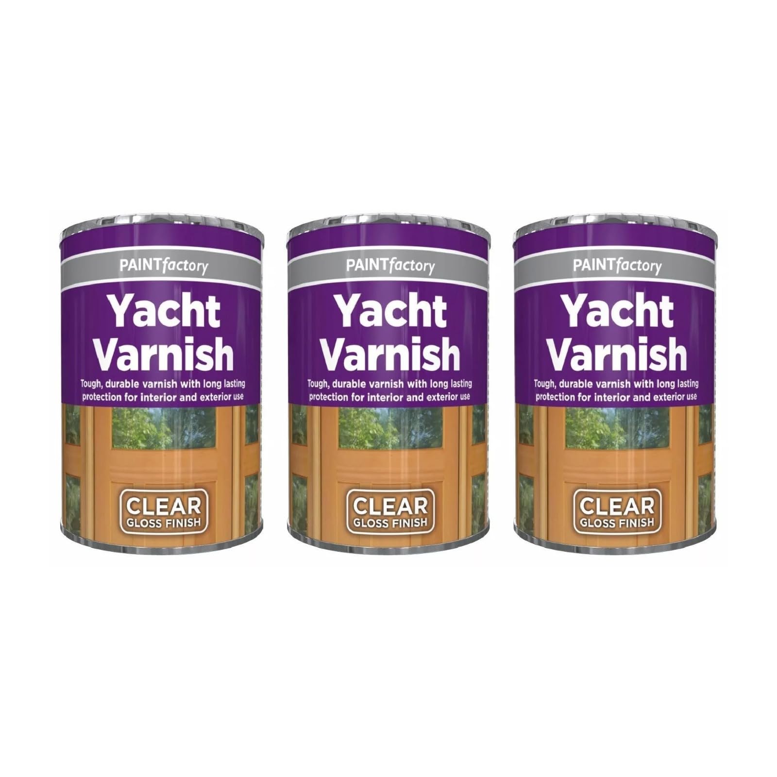 YSAMAX Yatch Varnish Clear Gloss Finish, Long Lasting Protection, Quick Drying Formula, Ideal for Both Indoor and Outdoor Applications, 300ML, (3PCS)