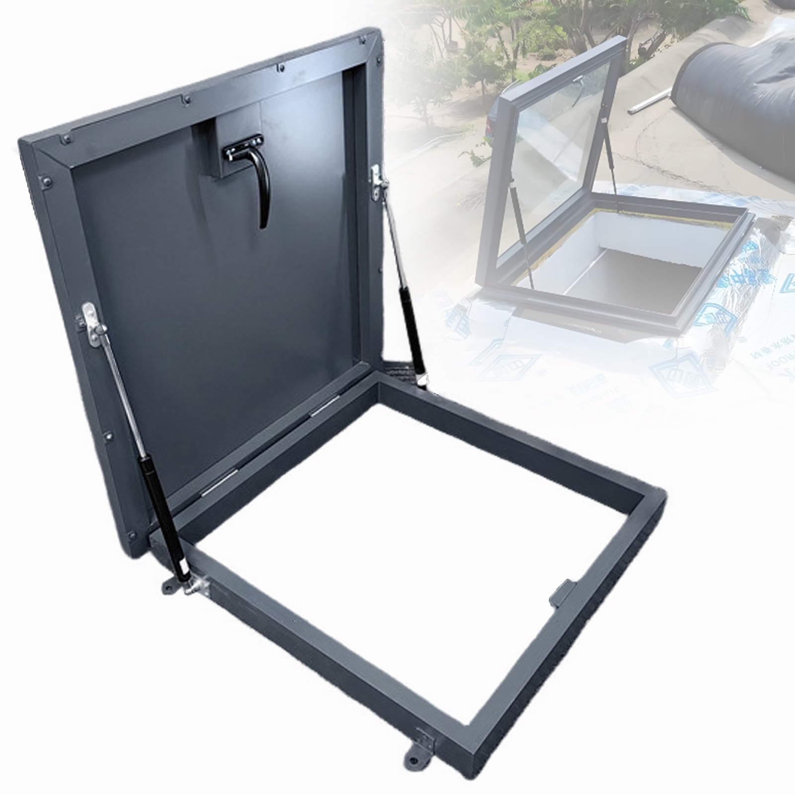 Escotilla de escape de techo para escaleras de ático y salidas seguras de sótano