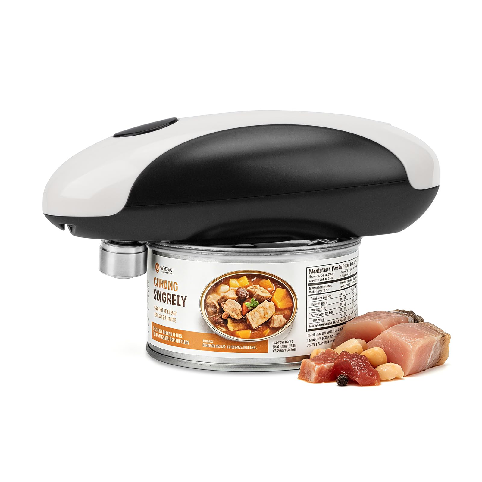 Wonlooker Electric Can Opener, Rechargeable One-Touch Automatic Tin Opener with Smooth Edge Cutting for Seniors, Arthritic and Chef, Compact Portable Hands-Free Kitchen Gadget with Type-C Fast Charge