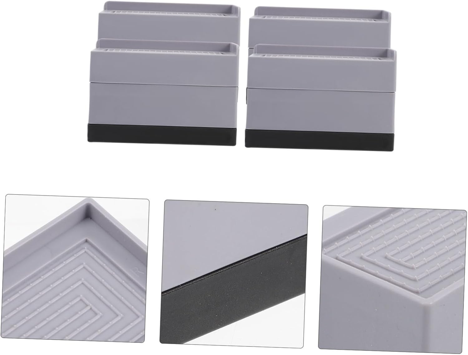 4pcs Elevated Foot Pads Appliance Slider Couch Risers Mattress Elevator Bed Lift Table Leg Risers