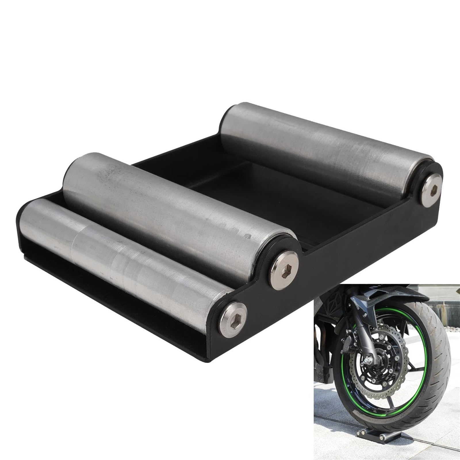 podpórka motocyklowa Zaciski do opon motocyklowych z łańcuchem i rolkami, pasujące do modeli K&TM i Kawasaki, B202207141346. Narzędzie do zaciskania opon motocyklowych.