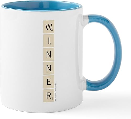 Miniatura 104 de CafePress Scrabble Champion - Taza de café de cerámica (11.0 fl oz) 2-Blanco/Negro Interior - Scrabble Champion,Blanco - Logo,Blanco - Logo