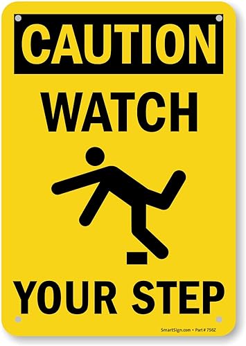 Miniatura 10 de Signo de seguridad SmartSign, leyenda "Caution Watch Your Step", negro sobre amarillo, Negro y amarillo, 1