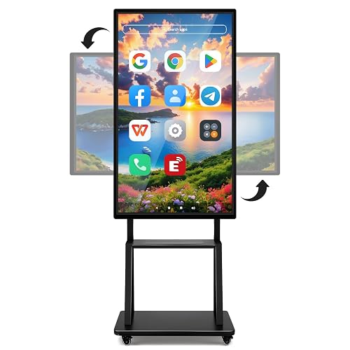 JYXOIHUB Smart Board, 55 Inch Digital Electronic Whiteboard and Smartboard for Classroom, Screen Mirroring for Live Streaming Capacitive Touchscreen, Displays and Player for Advertisin (Board Only)