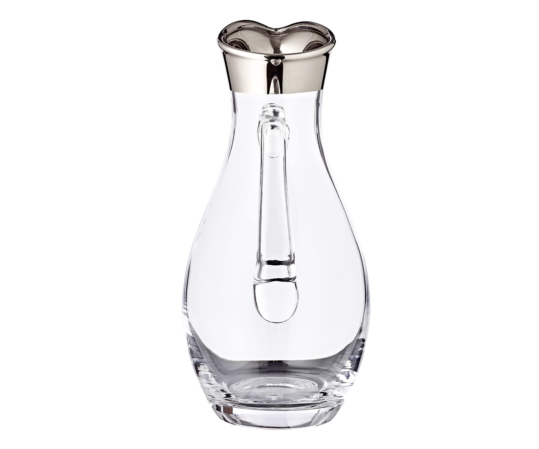 EDZARD Jarra Johnny, vidrio soplado con borde de platino, altura 30 cm, capacidad 1,8 litro, cántaro, jug, carafe, garaffa, decanter, jarron, para agua, zumo, té helado, vino
