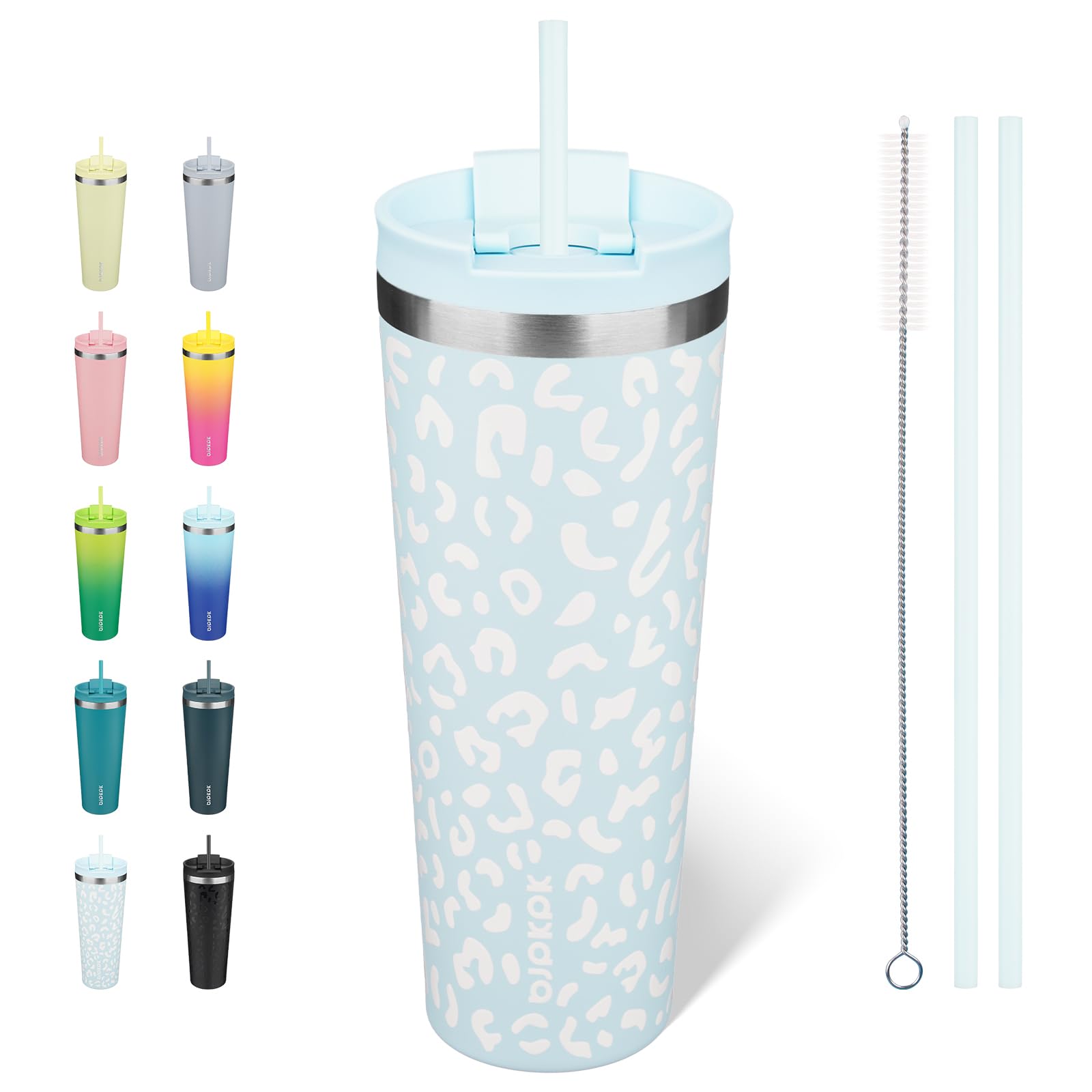 BJPKPK 26 oz Coffee Tumbler with Straw, Insulated Stainless Steel Cup