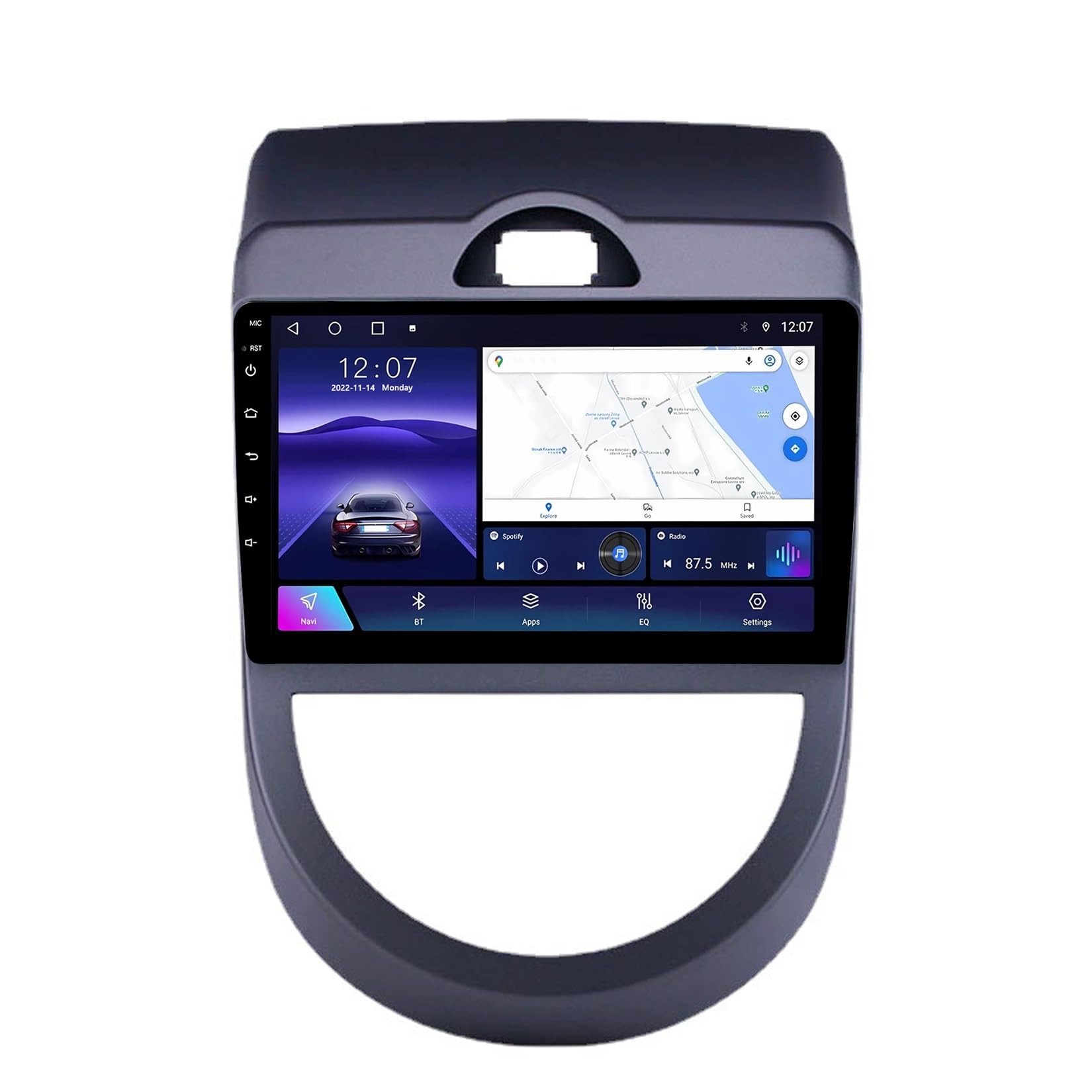 Autoradio Android Auto pour Kia Soul 2008-2011 avec écran tactile 9 pouces et CarPlay