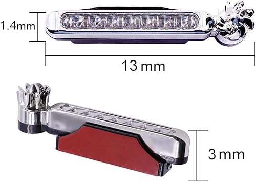 Miniatura 7 de Tira de luz, tira de luz del coche, luz de circulación diurna, 8 LED vehículo eléctrico energía eólica decoración del coche luz de día