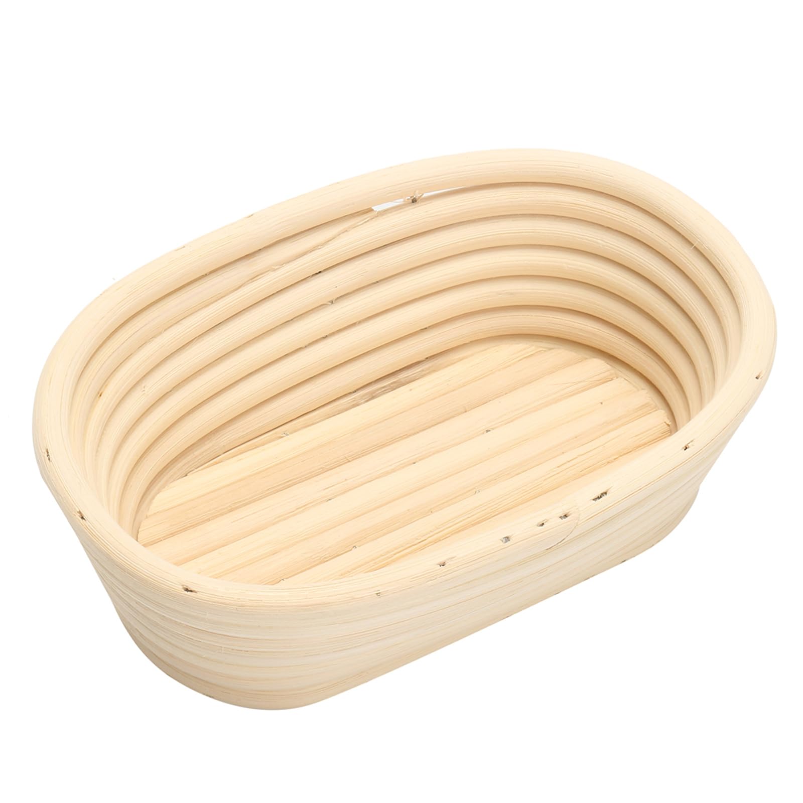 HEJIGOOD Oval Bread Proofing Basket Set with Linen Liner Natural Rattan Dough Fermentation Basket (21x14x8cm)