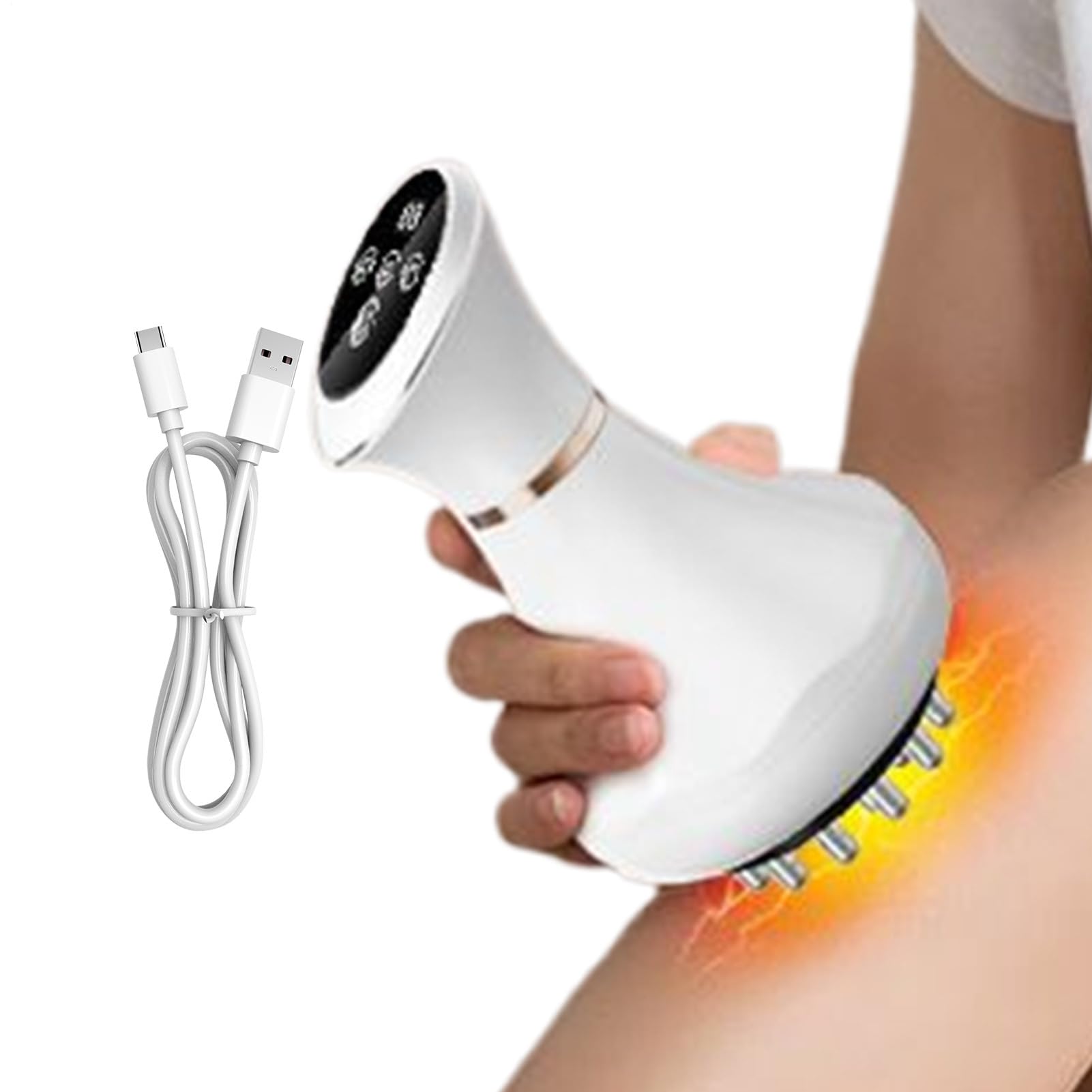 Electric Back Massagers,Cordless Heating Handheld Massager - Muscle Stimulator Machine | for Men Women Husband Wife Back Neck Shoulder Arm Leg Abdominal