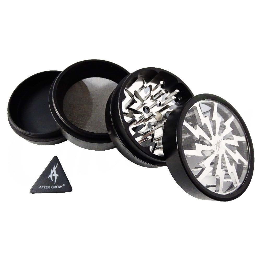 Thorinder Metal Grinder - Premium 4-Part Alloy Construction with Ergonomic Grip for Maximum Grinding Capacity (Silver, 50mm)