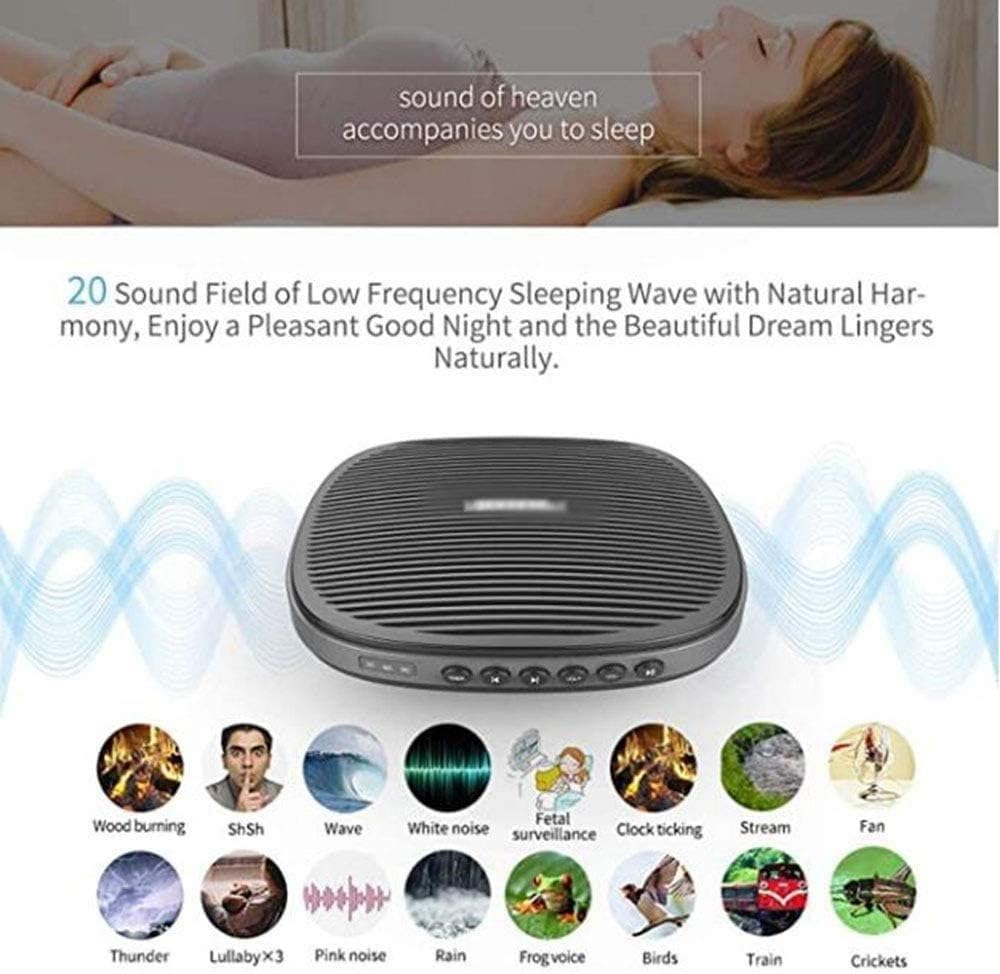 Máquina de Ruido Blanco, máquina de Sonido for Dormir, máquina de Sonido for Dormir for la relajación del sueño del bebé, función de Memoria, Terapia de sueño de Sonido Relajante sin Bucle for