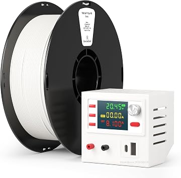 kexcelled Flame Retardant PLA Filament 1.75mm,White FR PLA 3D Printer Filament,UL94-V0 Grade Halogen-Free Fire Retardant Material,Dimensional Accuracy +/- 0.03mm,1kg Spool 2.2lbs